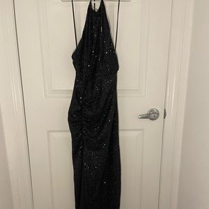 Black Sequin Maxi Dress